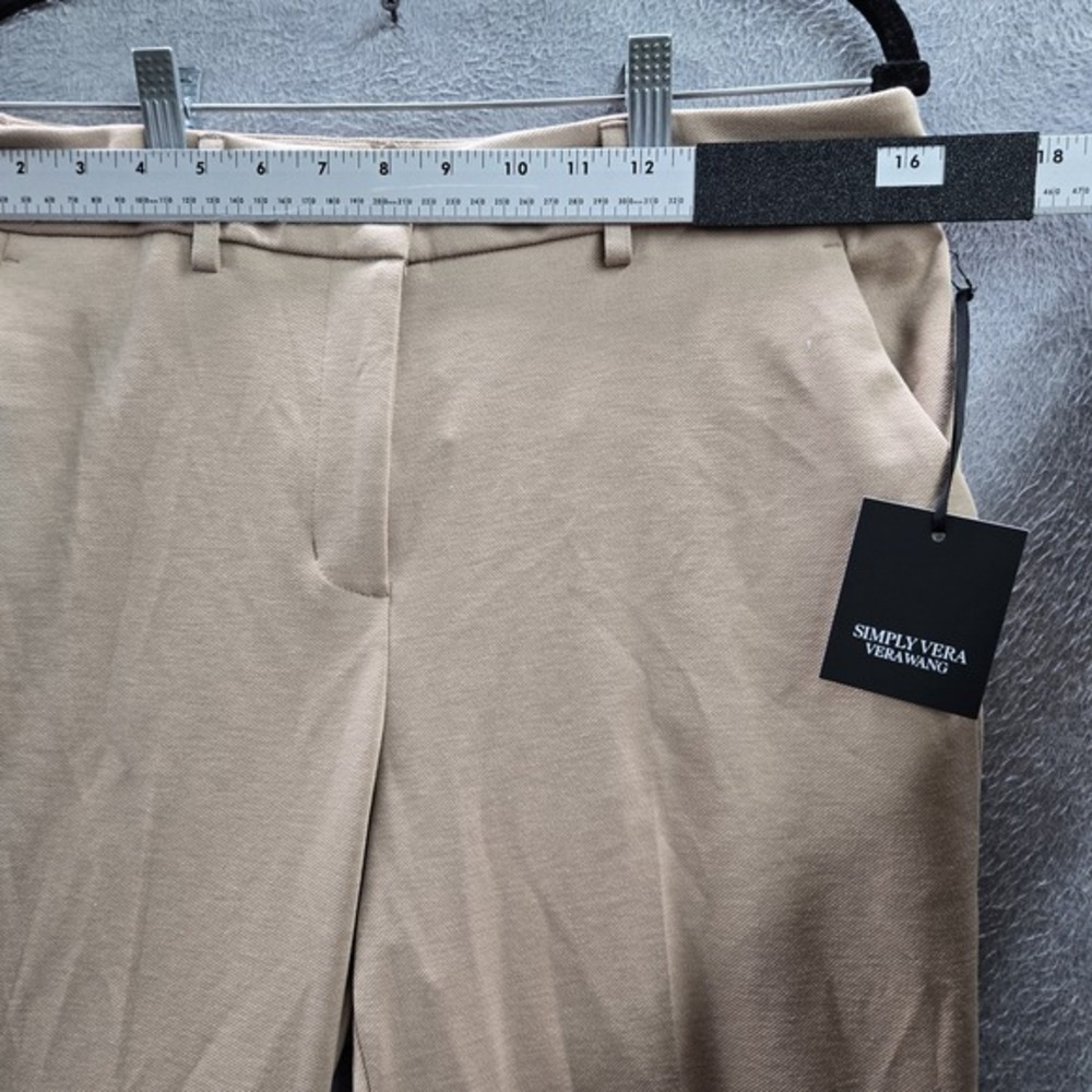 Simply Vera Wang Women Pants 12 Brown Dress Pants High Rise Skinny Ankle 26" NWT - Picture 8 of 13